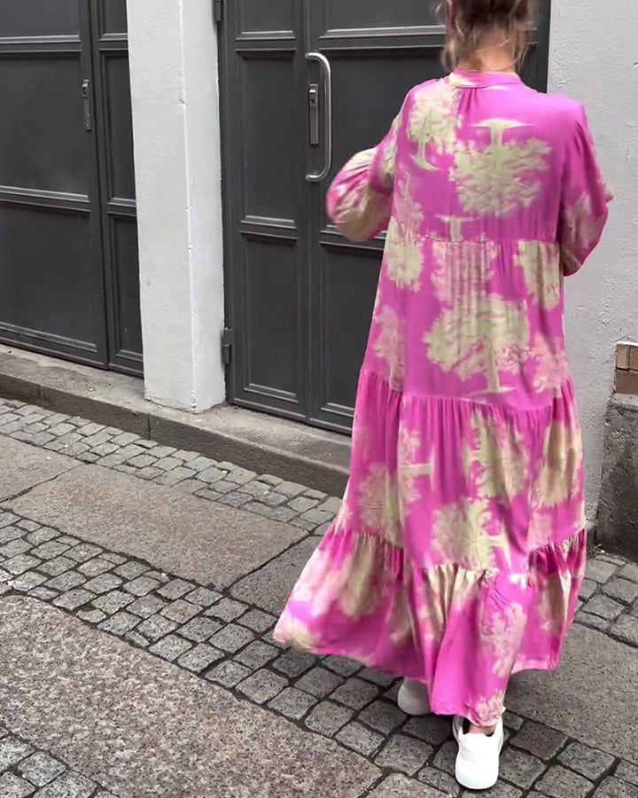UMIKA | FLORAL V-NECK MAXI DRESS