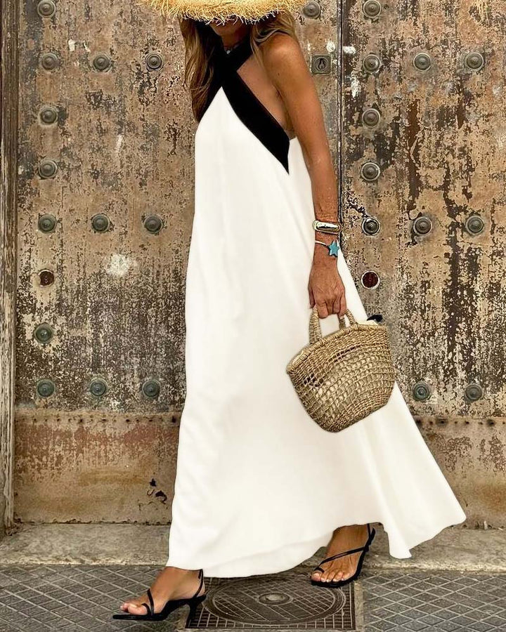 SYLVIA | ELEGANT CROSS-NECK DRESS