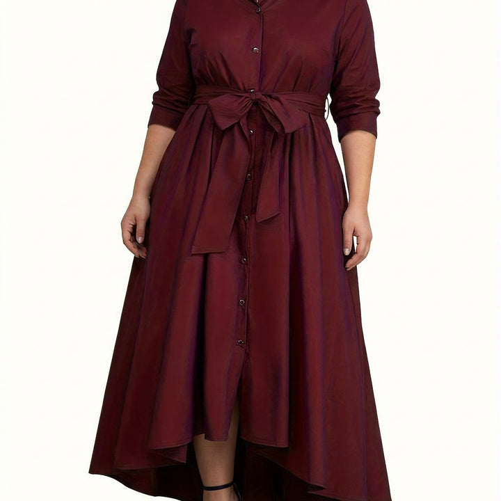Marianne | Holiday Perfect Button-Front Maxi Dress