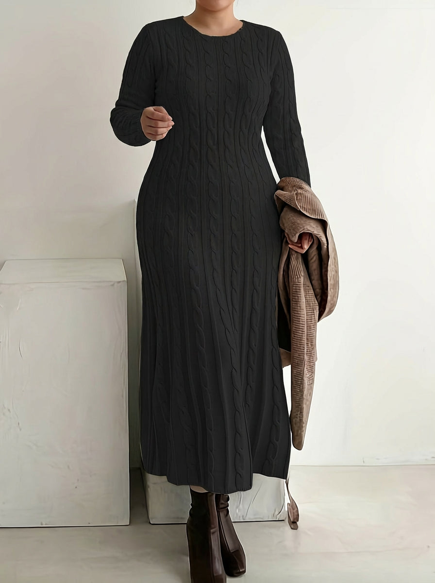 Evelyn | Cozy Cable-Knit Maxi Dress