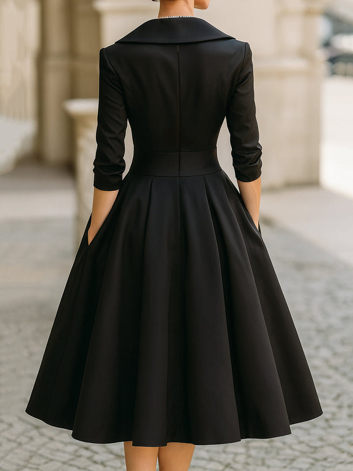 Maya™ | Midi Satin Dress