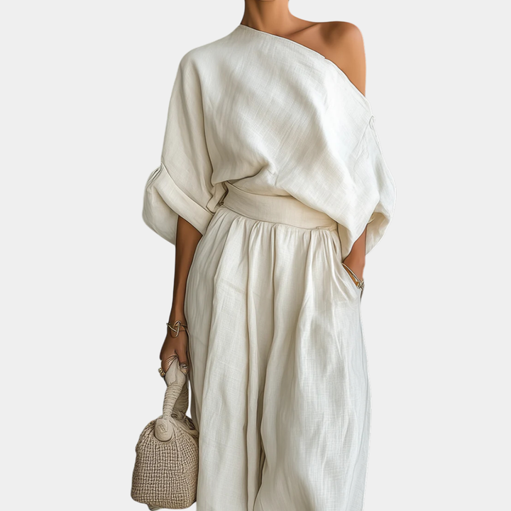 Helena | Off-Shoulder Top and Tapered Pants