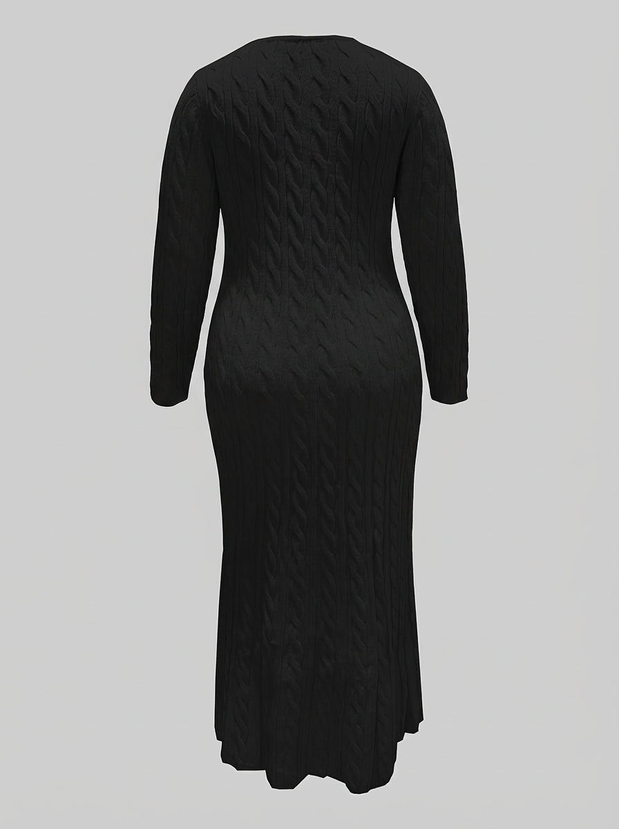 Evelyn | Cozy Cable-Knit Maxi Dress