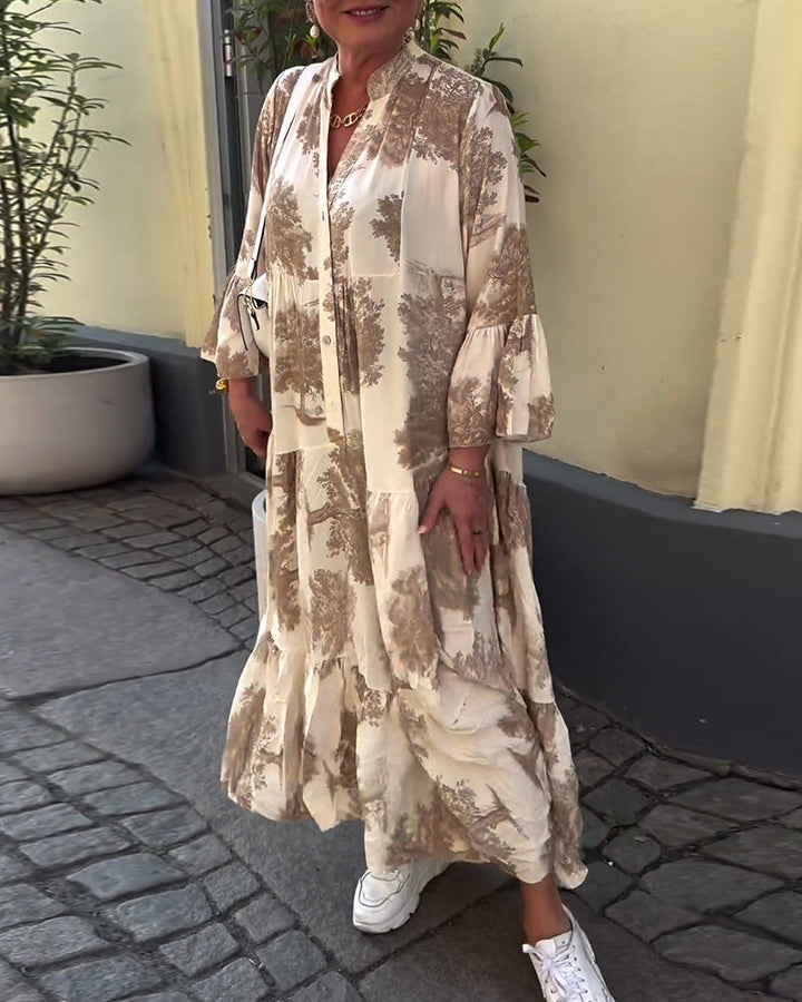 UMIKA | FLORAL V-NECK MAXI DRESS