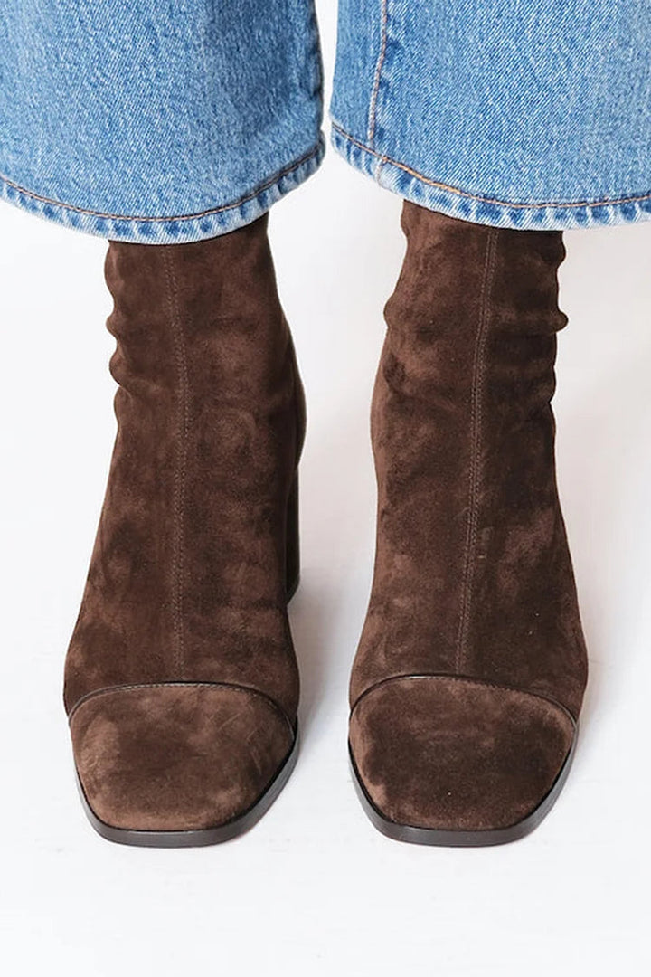 Ilanit™ | Luxe Mid-Heel Suede Ankle Boots