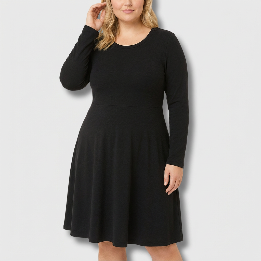 Ava | Classic Long-Sleeve Fit & Flare Dress