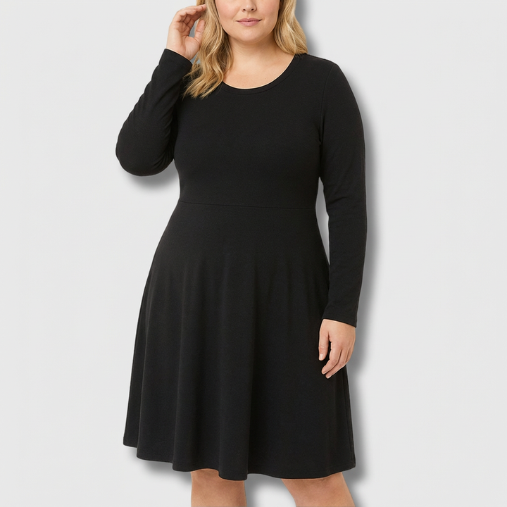 Ava | Classic Long-Sleeve Fit & Flare Dress