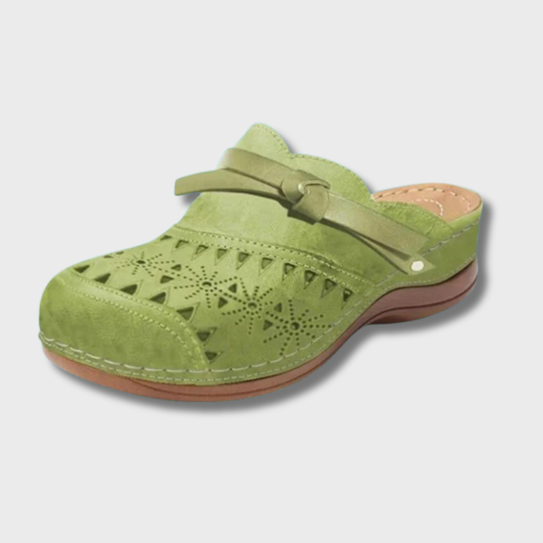 Nicolina | Orthopedic Bow Hollow-Out Flat Mules