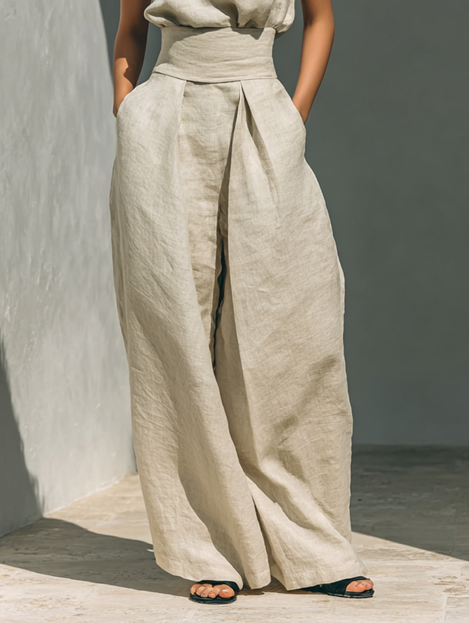 Maria™ | Complete set with tank top and wide leg pants