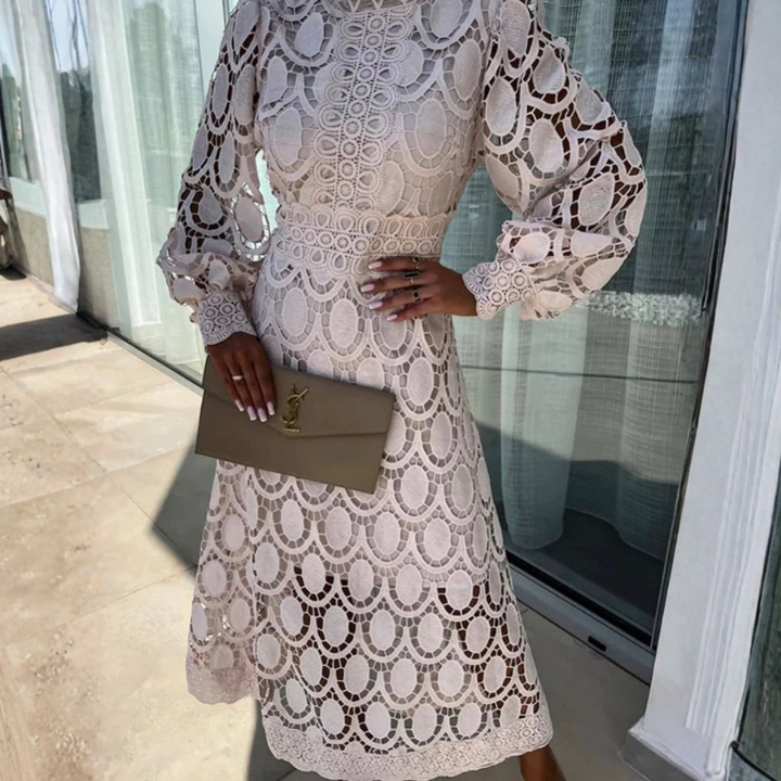 Eloah™ | Elegant Lace Midi Dress