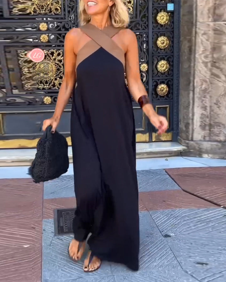 SYLVIA | ELEGANT CROSS-NECK DRESS