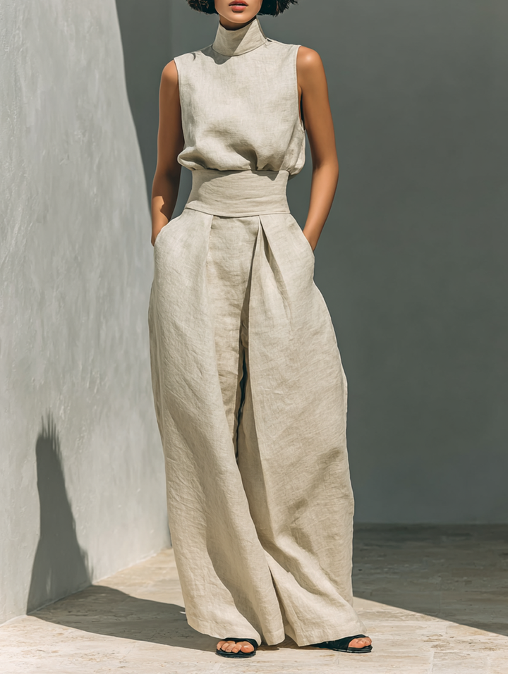 Maria™ | Complete set with tank top and wide leg pants