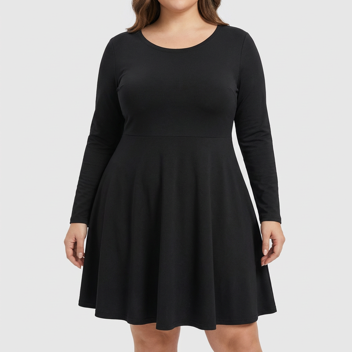 Ava | Classic Long-Sleeve Fit & Flare Dress