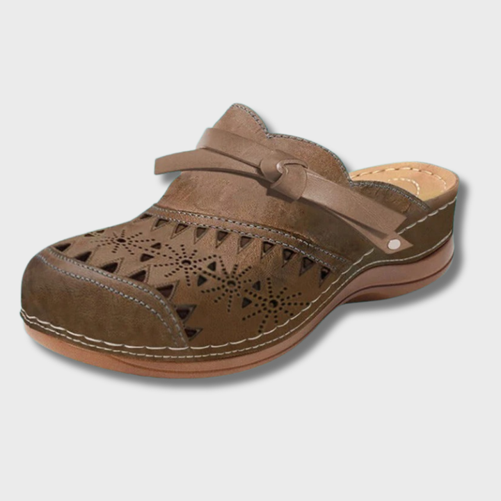 Nicolina | Orthopedic Bow Hollow-Out Flat Mules