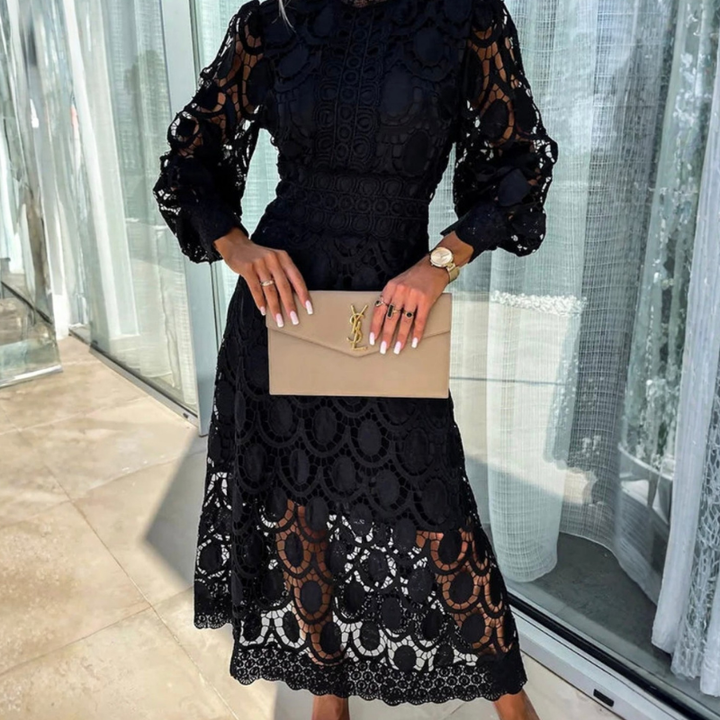 Eloah™ | Elegant Lace Midi Dress