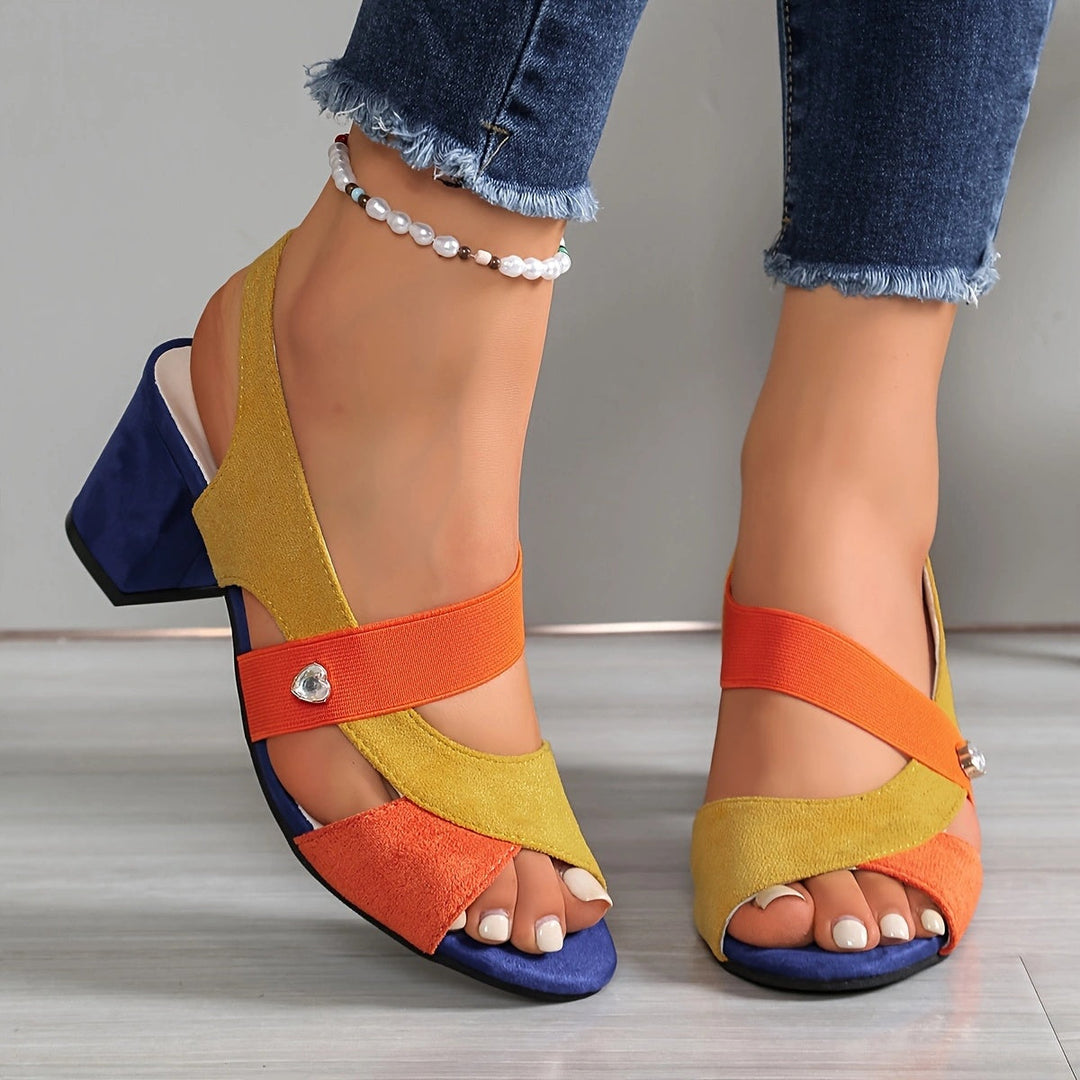 Elara™ | Comfortable Heels with Crisscross Straps