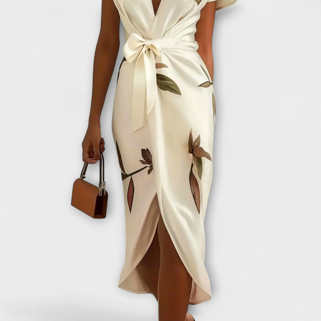 Satin Wrap Dress