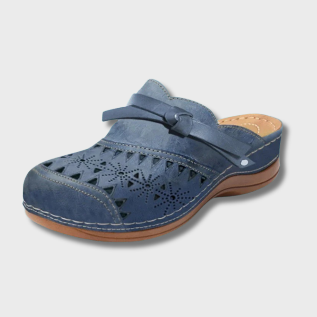 Nicolina | Orthopedic Bow Hollow-Out Flat Mules