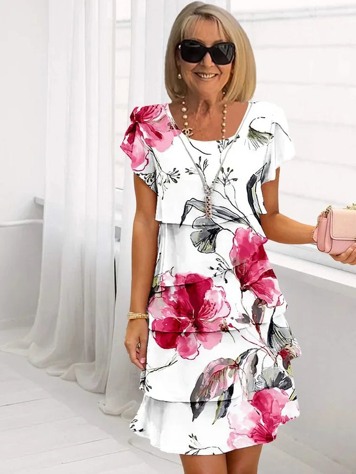 Loretta | Floral Pleated Dress