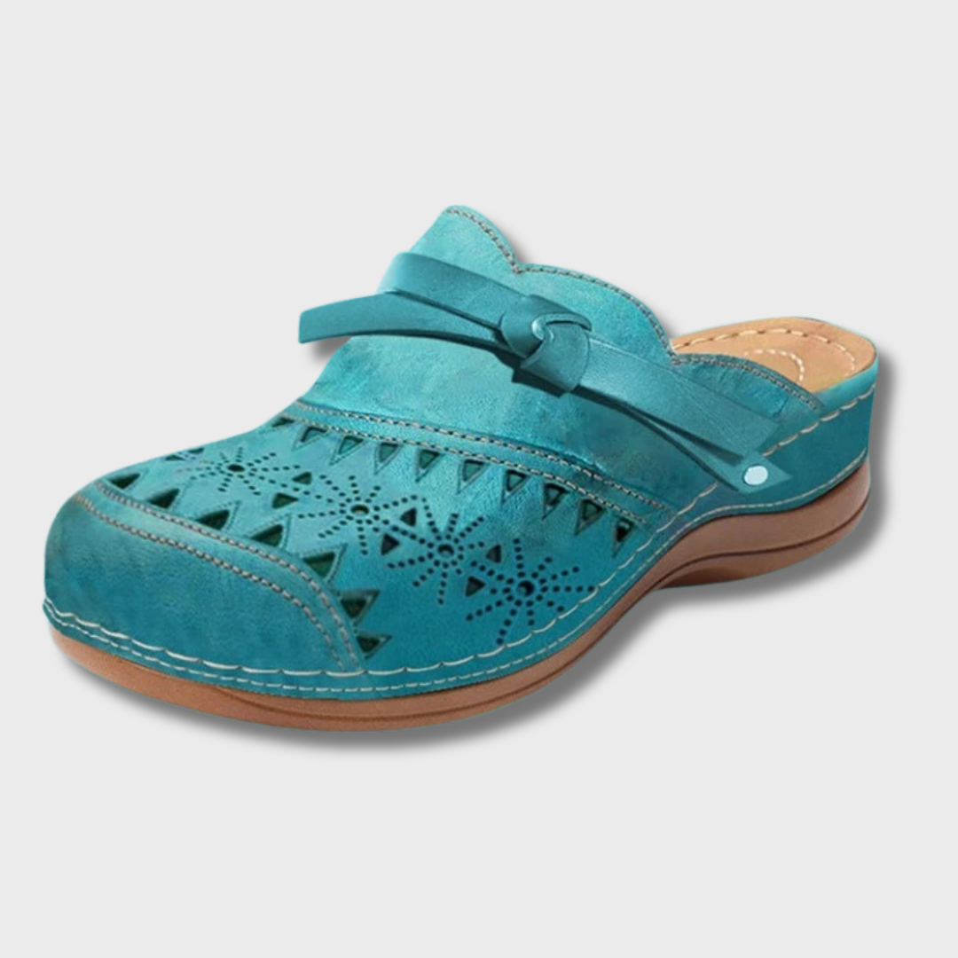 Nicolina | Orthopedic Bow Hollow-Out Flat Mules