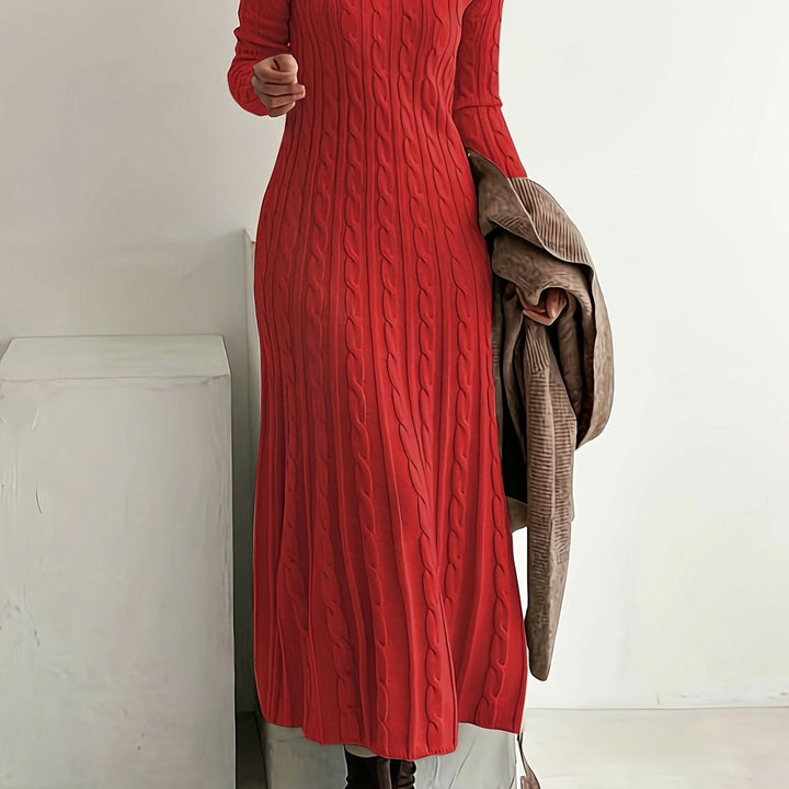 Evelyn | Cozy Cable-Knit Maxi Dress