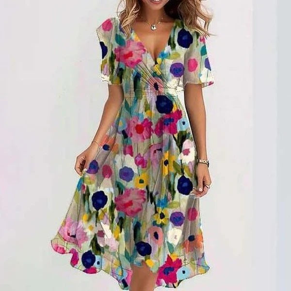 Priscilla | Elegant Short-Sleeved Dress