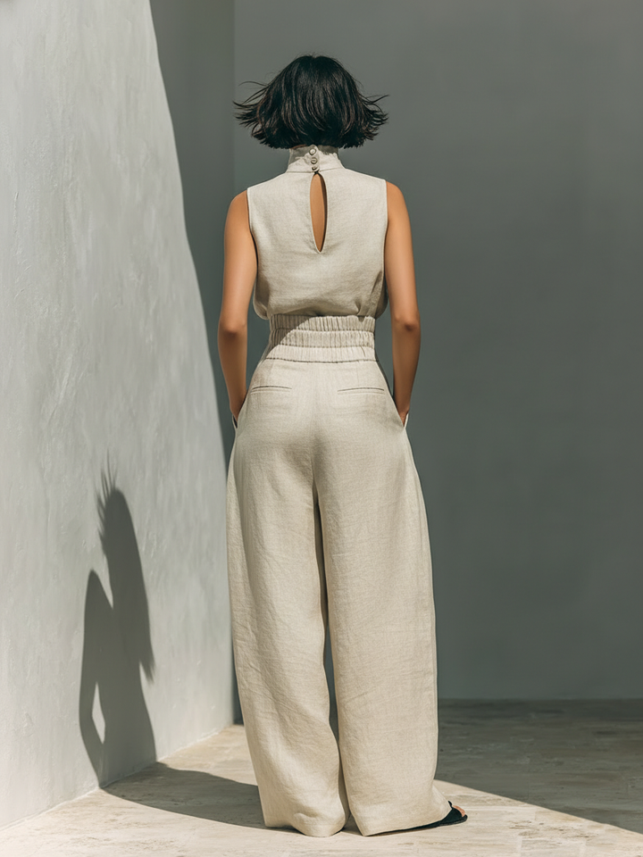 Maria™ | Complete set with tank top and wide leg pants