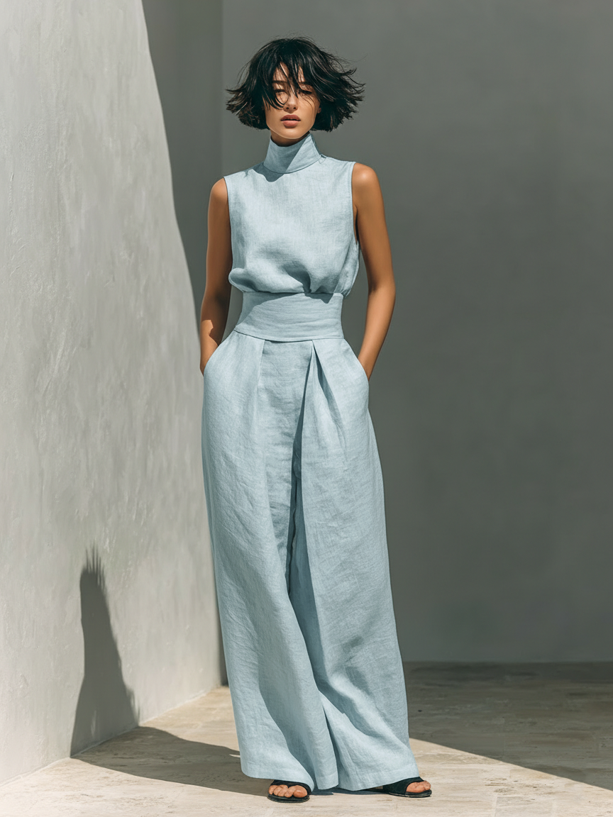 Maria™ | Complete set with tank top and wide leg pants