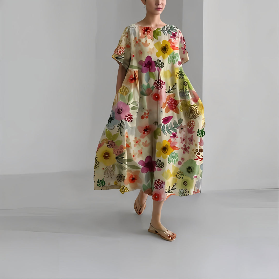 Amelia | Casual Floral Maxi Dress