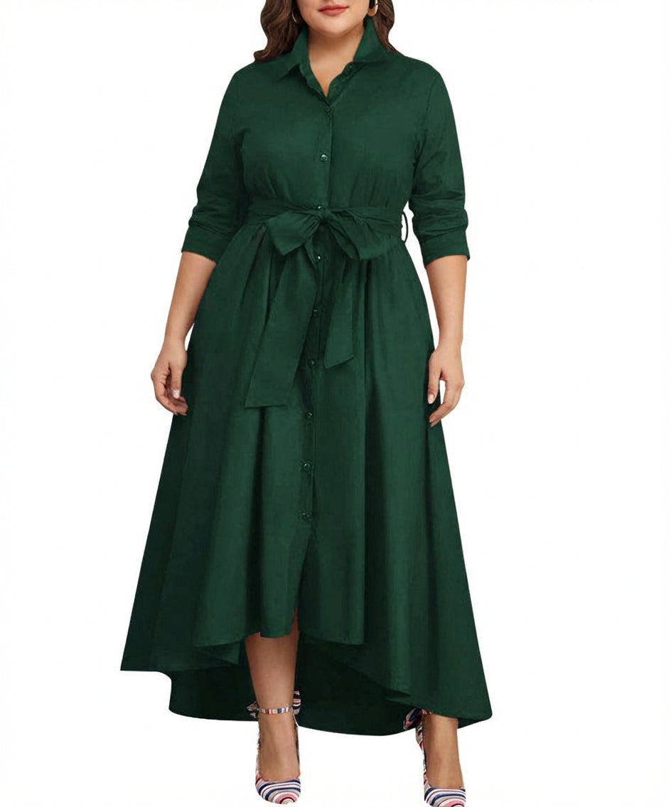 Marianne | Holiday Perfect Button-Front Maxi Dress