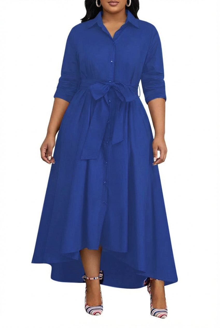 Marianne | Holiday Perfect Button-Front Maxi Dress