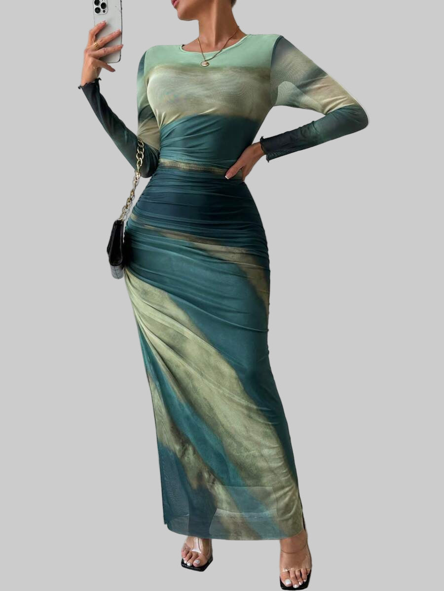 Mia™ | Printed Maxi Bodycon Dress