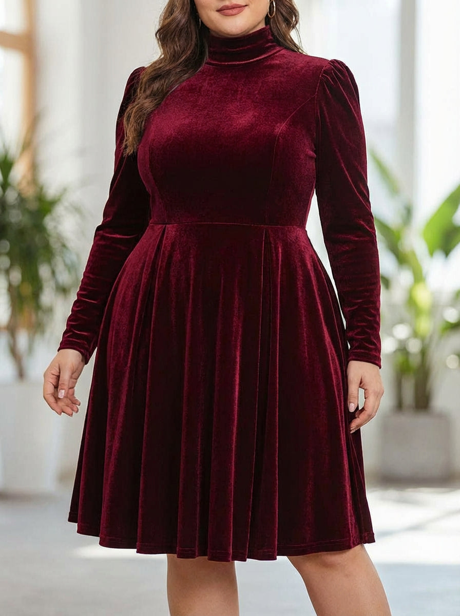 Eleanor | Velvet Mock-Neck Maxi Dress