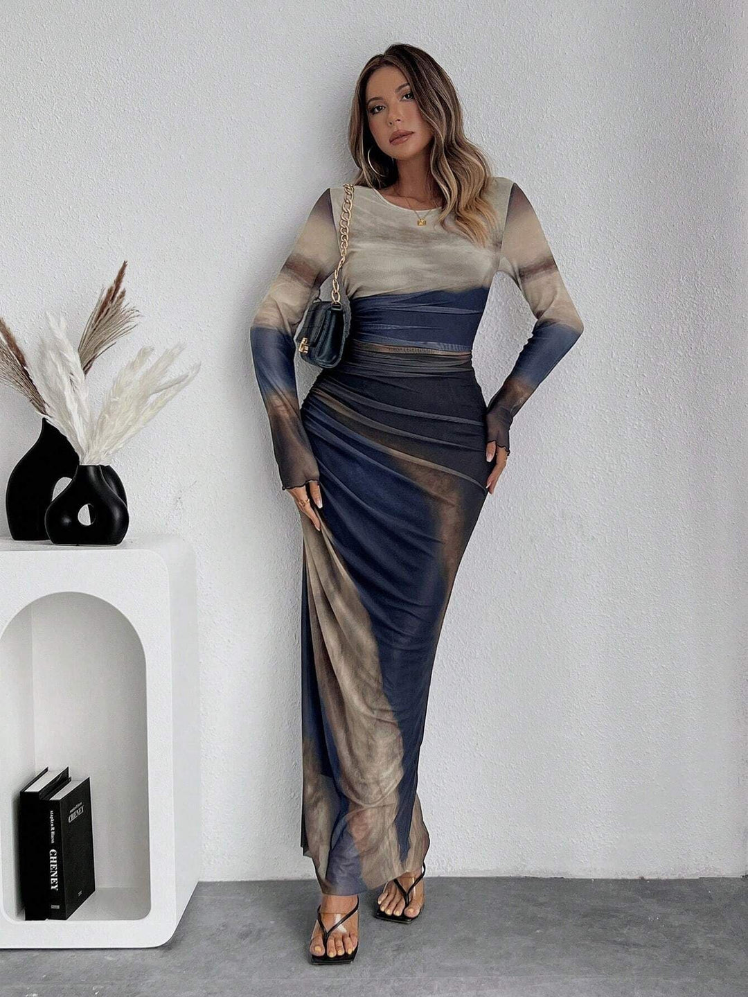 Mia™ | Printed Maxi Bodycon Dress