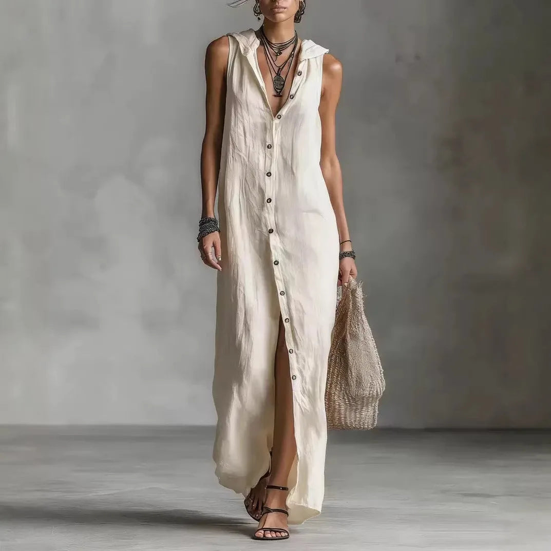 Penelope | Elegant and Casual Midi Dress with V-Neck
