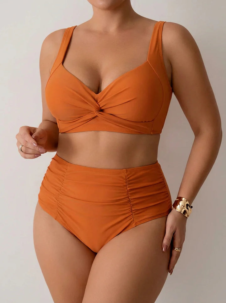 Nicoletta | Bandeau Bikini with Gathered Fabric