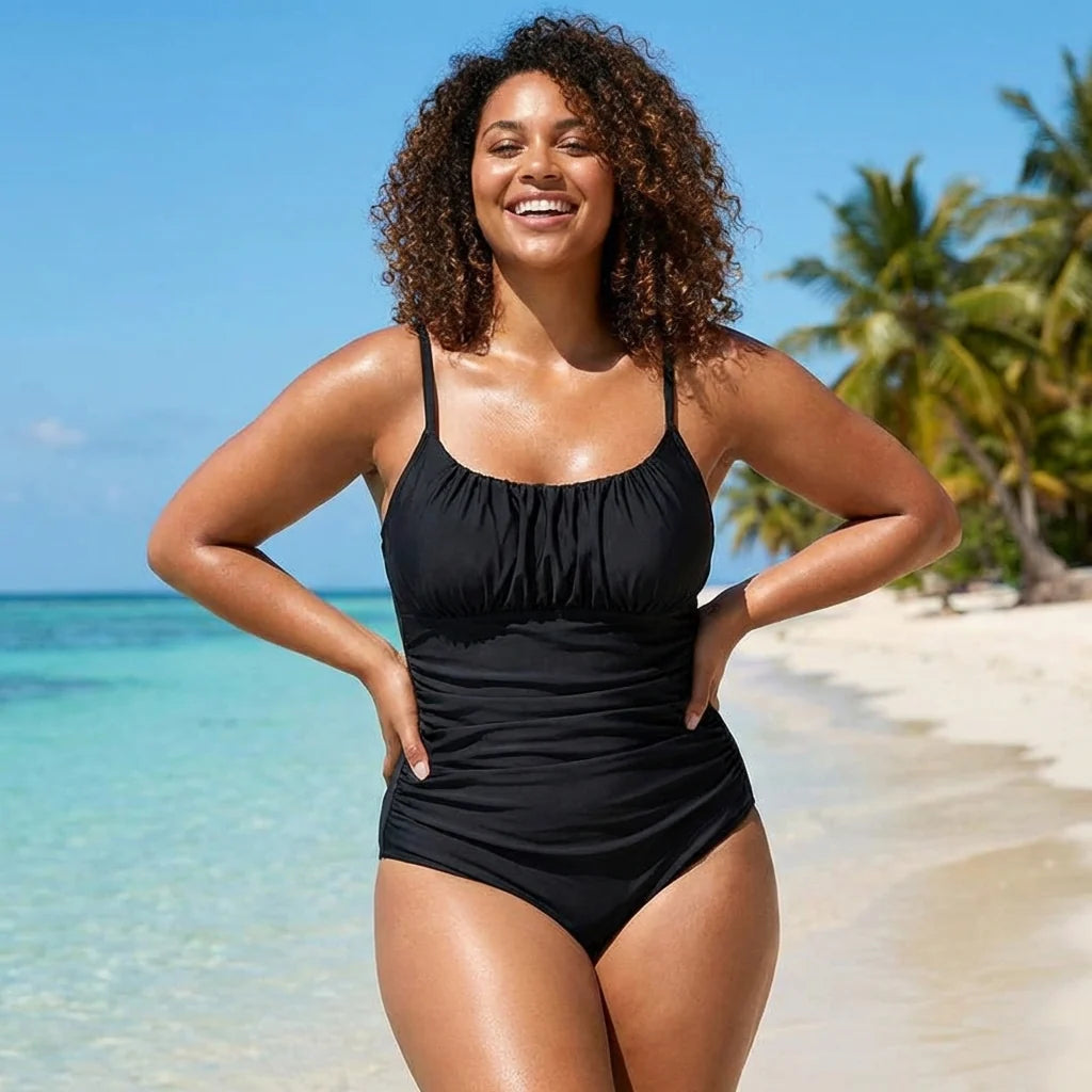 Leona | Your elegant tummy-control monokini in black