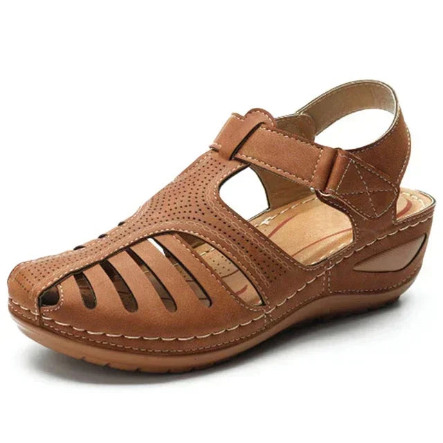Amelia - Closed-Toe Comfort Strap Sandals