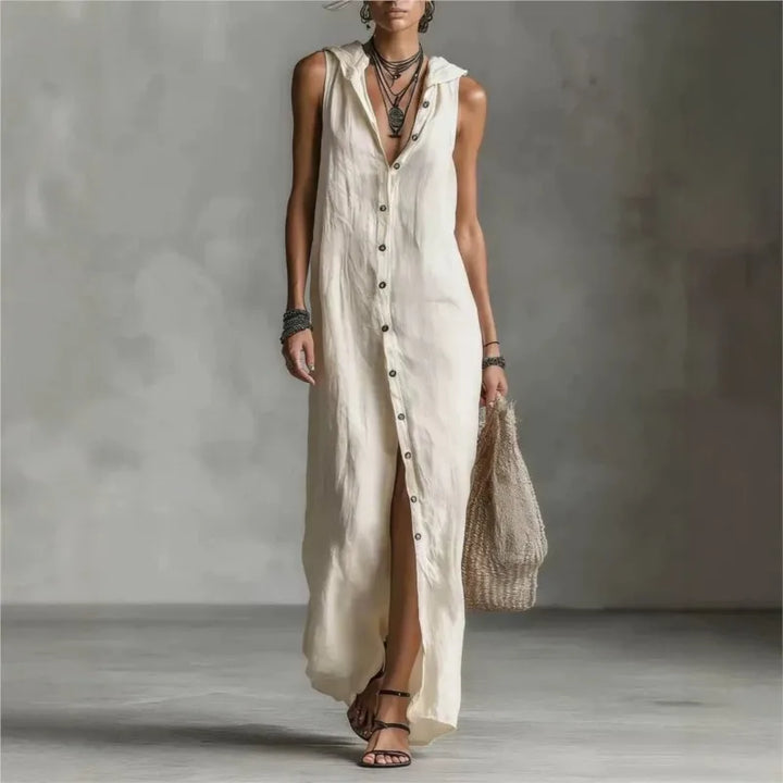 Penelope | Elegant and Casual Midi Dress with V-Neck