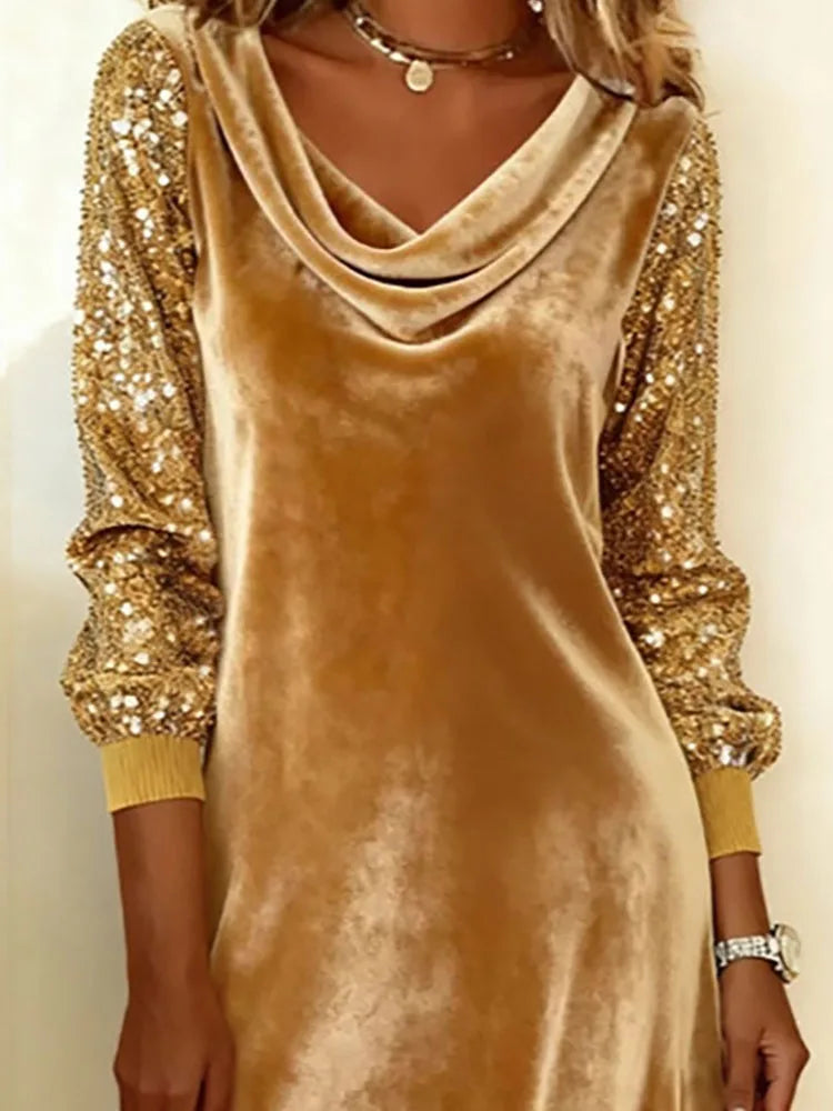 Aubrey | Sparkle Sleeve Dress