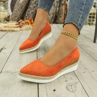 Isla - Pointed Toe Platform Slip-On Shoes