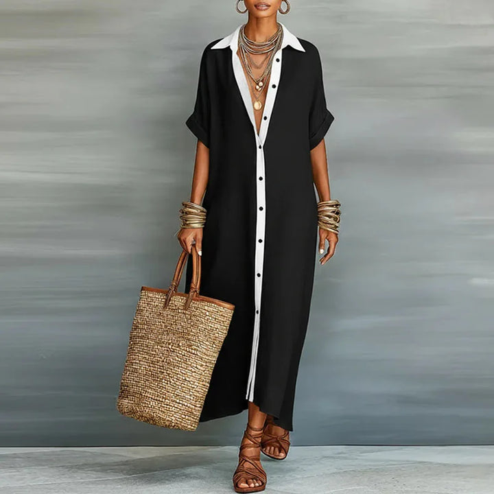 Anastasia™ | Long Button-Up Shirt Dress