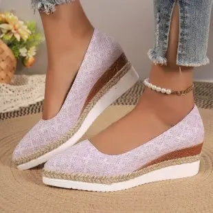 Isla - Pointed Toe Platform Slip-On Shoes