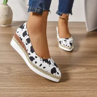 Isla - Pointed Toe Platform Slip-On Shoes