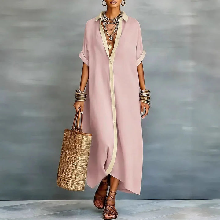 Anastasia™ | Long Button-Up Shirt Dress