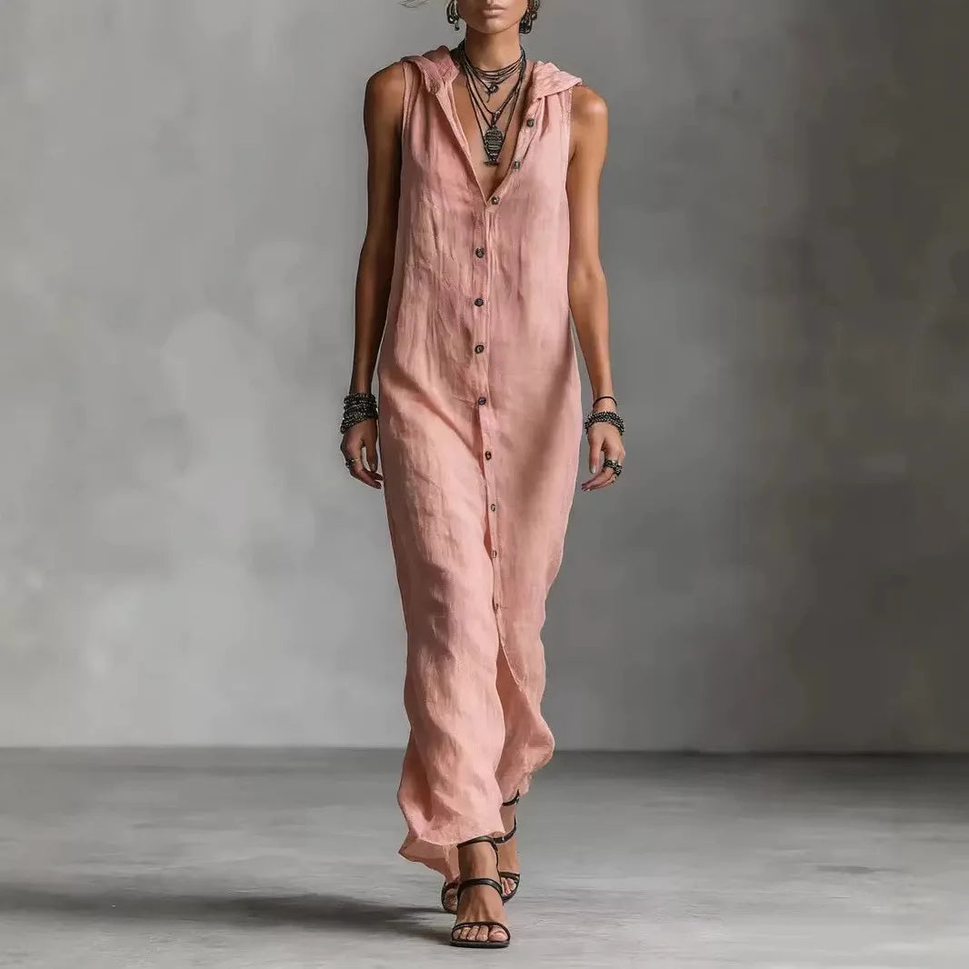 Penelope | Elegant and Casual Midi Dress with V-Neck