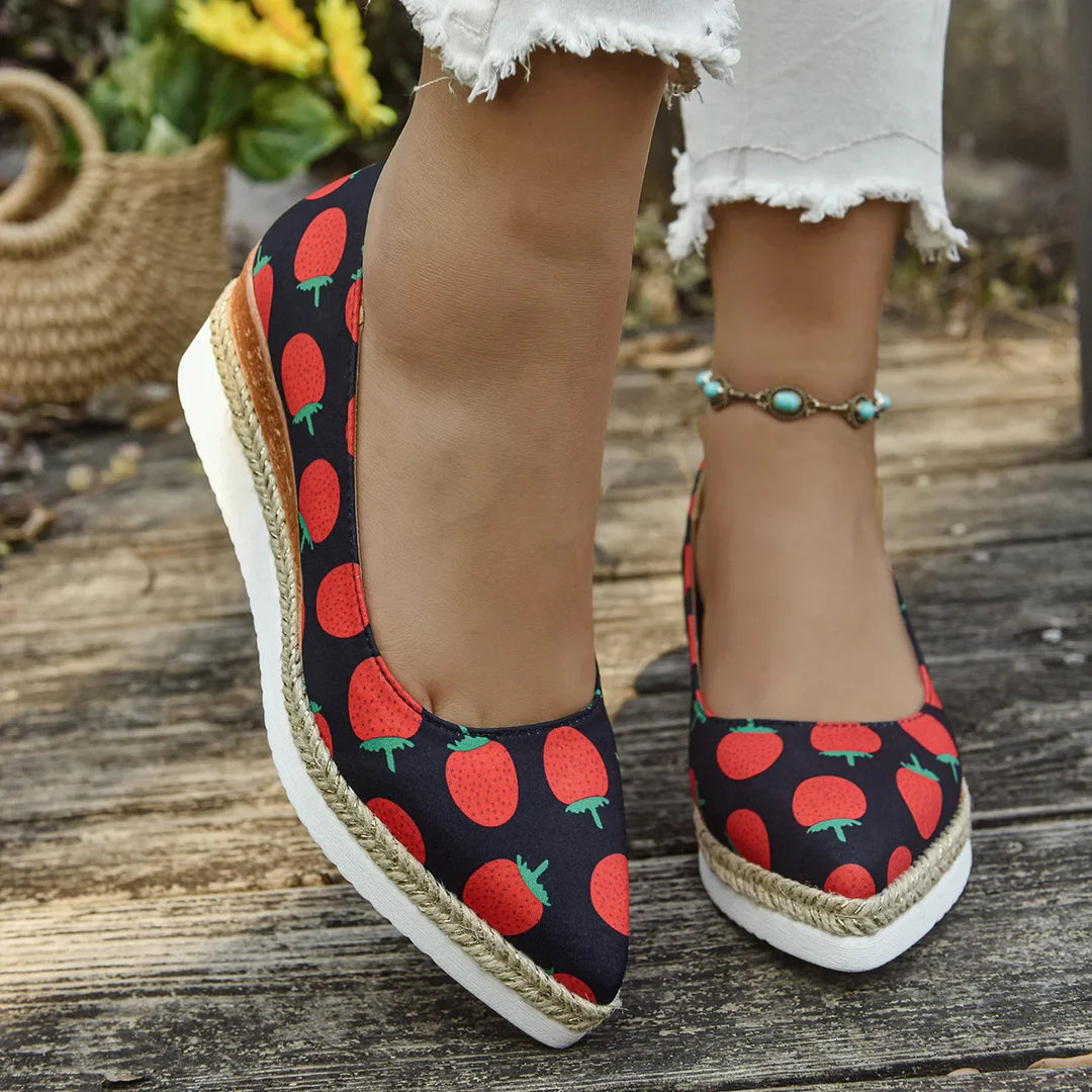Isla - Pointed Toe Platform Slip-On Shoes