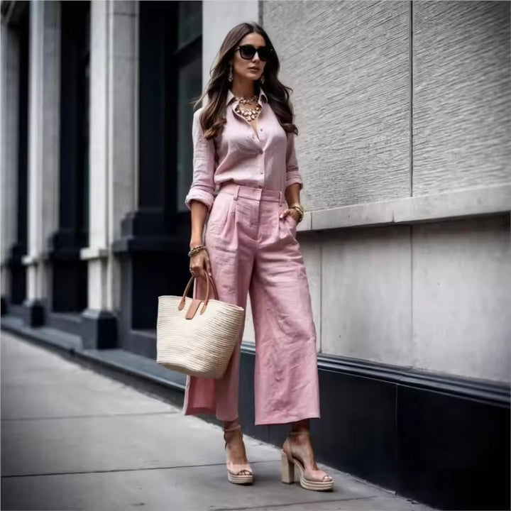 Noor  - Loose-fitting set with pants