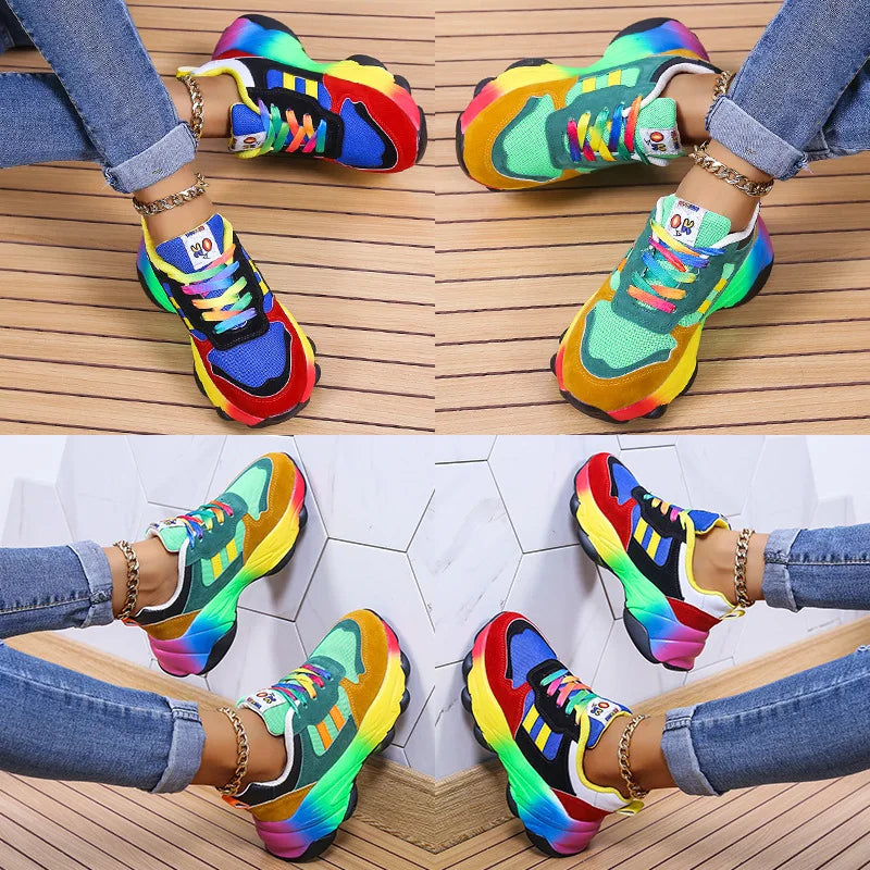 Valeria – Multicolor Platform Sneakers