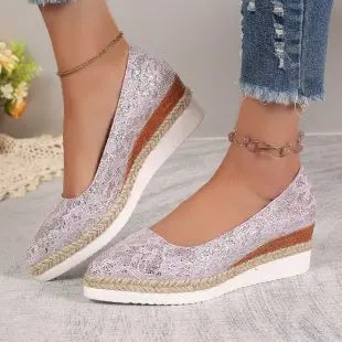 Isla - Pointed Toe Platform Slip-On Shoes